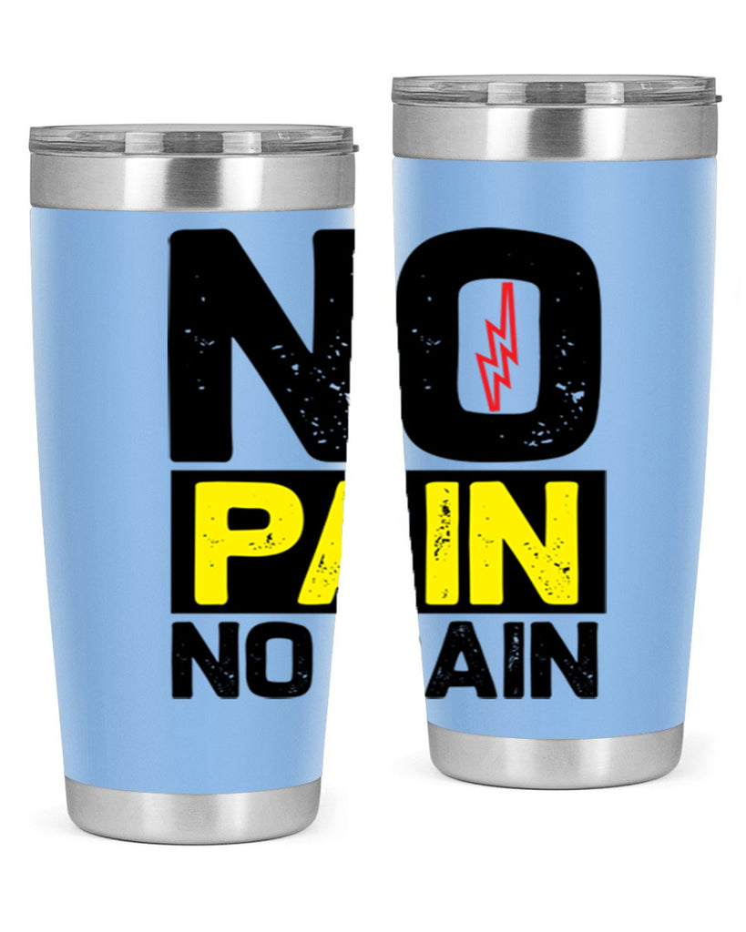 no pain no gain 5#- gym- Tumbler