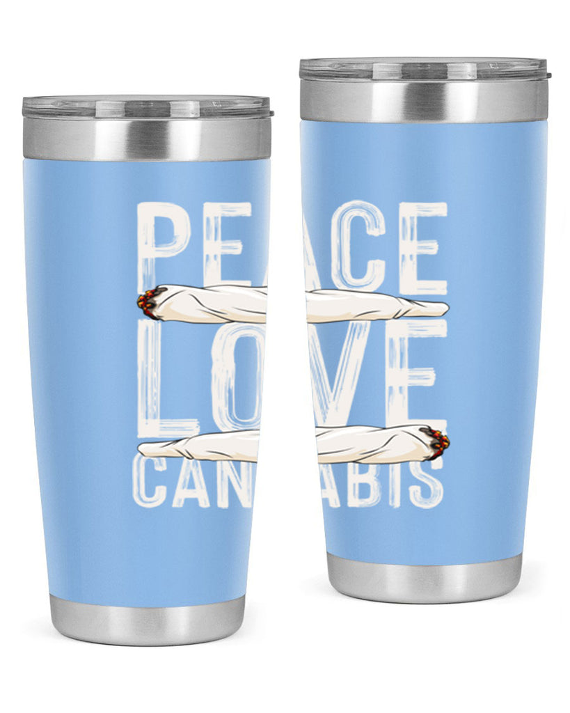 peace love cannabis 216#- marijuana- Tumbler