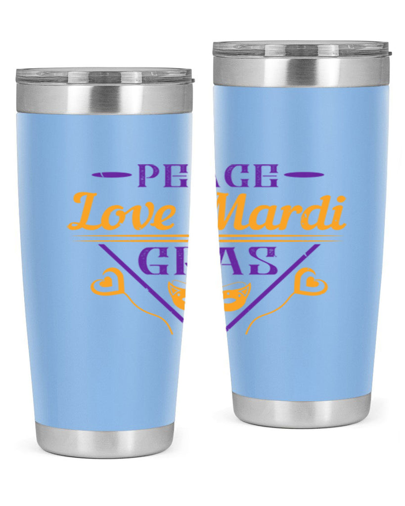 peace love mardi gras 39#- mardi gras- Tumbler