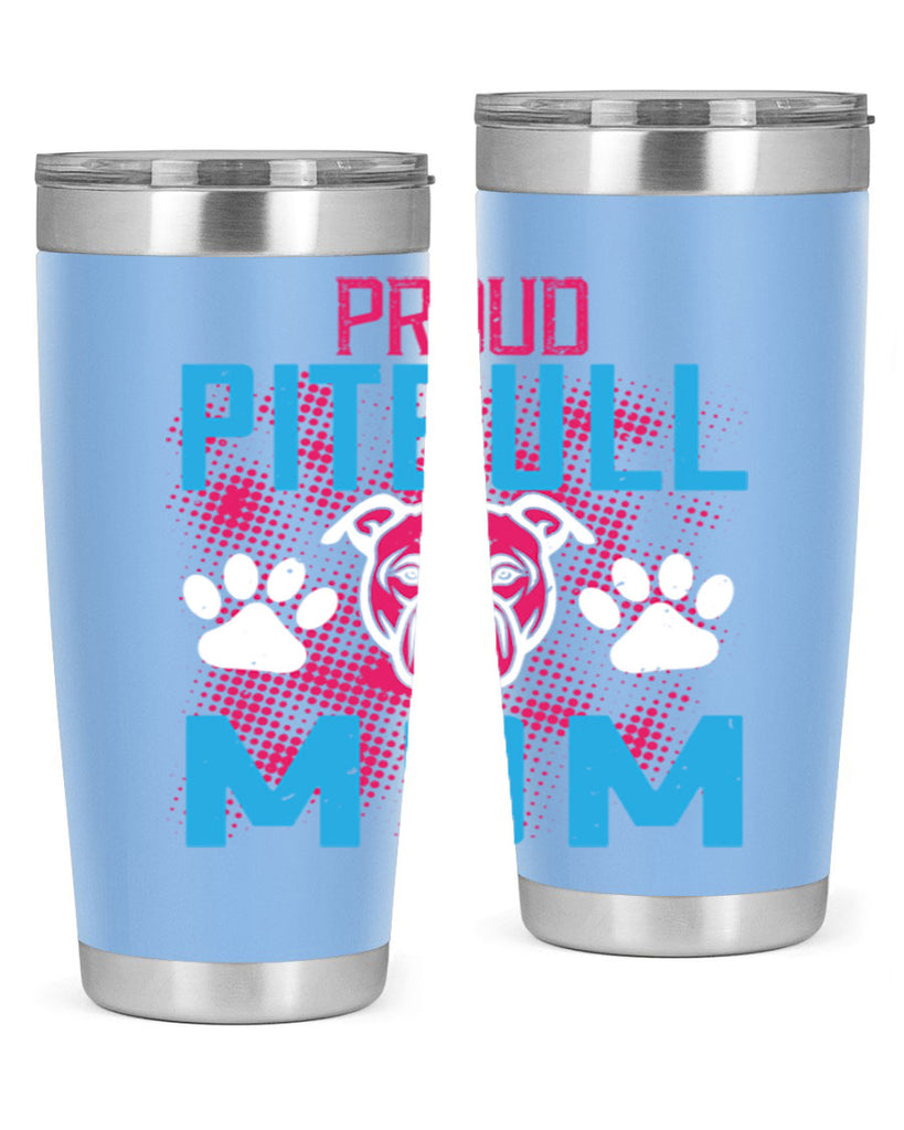 proud pitbull mom 70#- mom- Tumbler