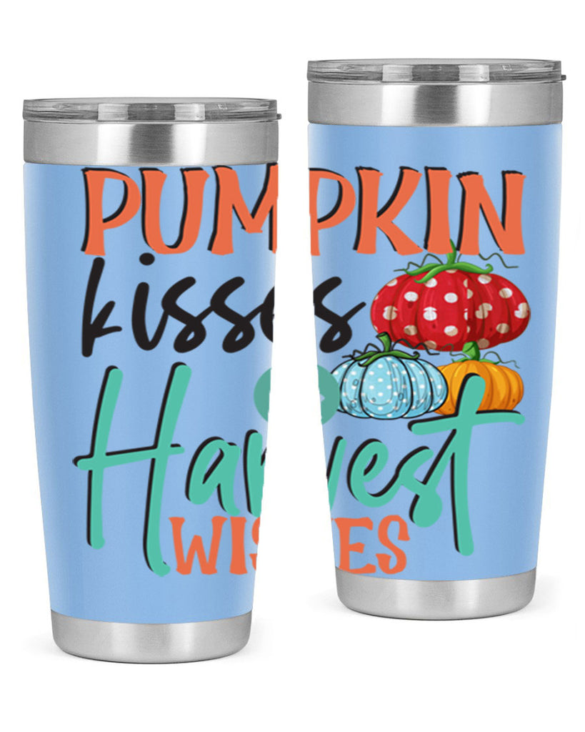pumpkin kisses harvest wishes 526#- fall- Tumbler