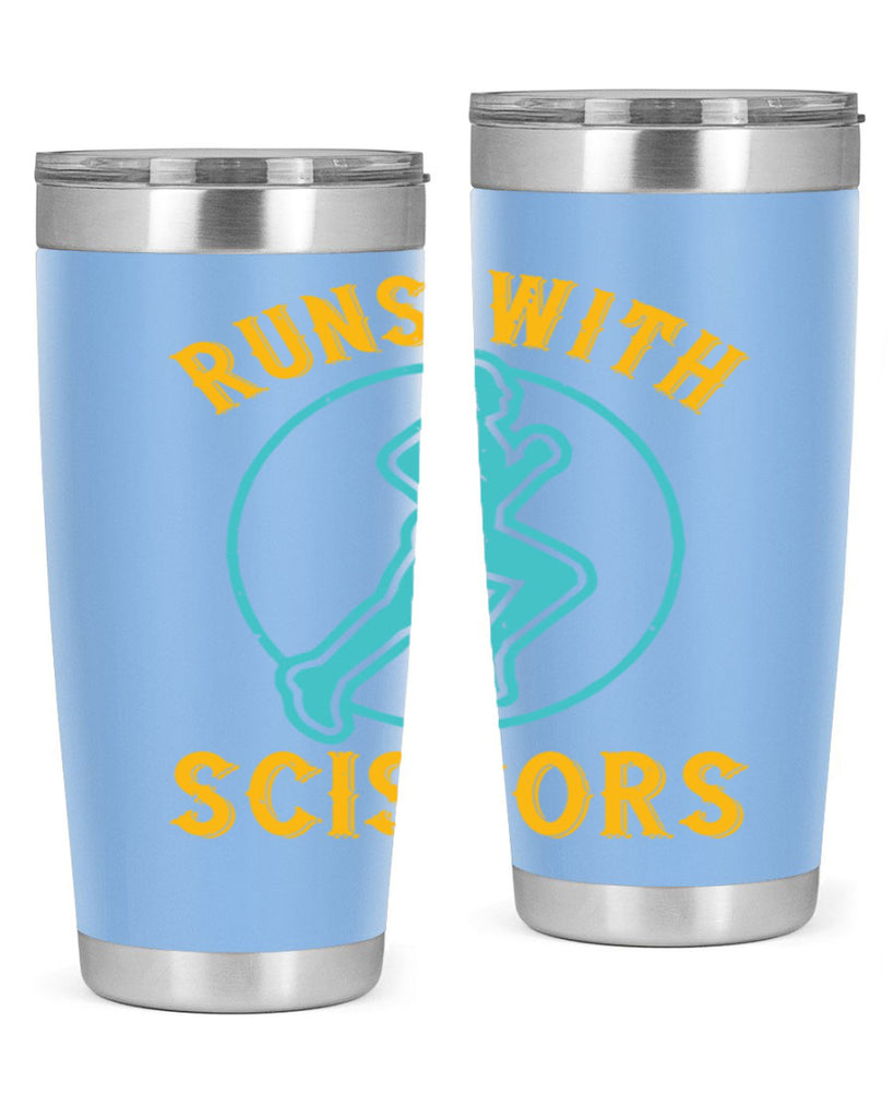 run with sclssors 25#- running- Tumbler