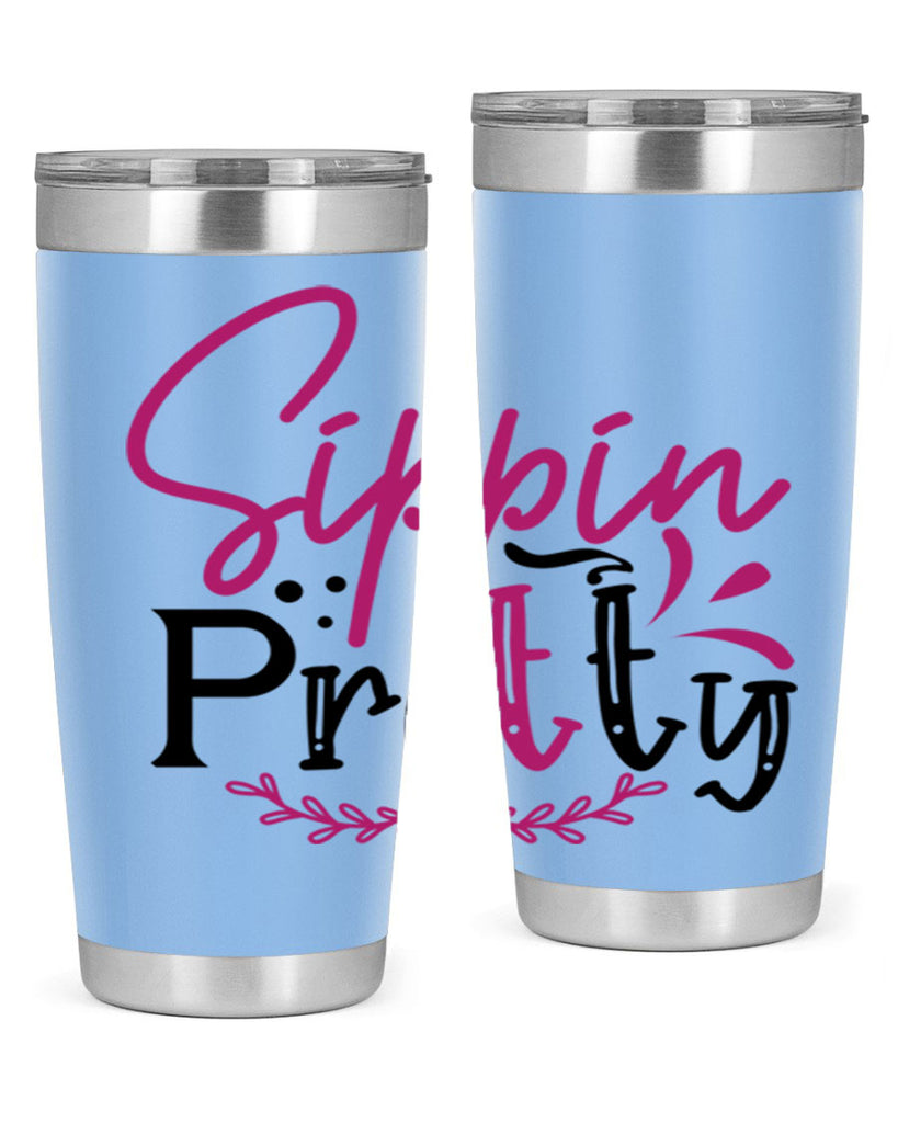 sippin pretty 161#- wine- Tumbler