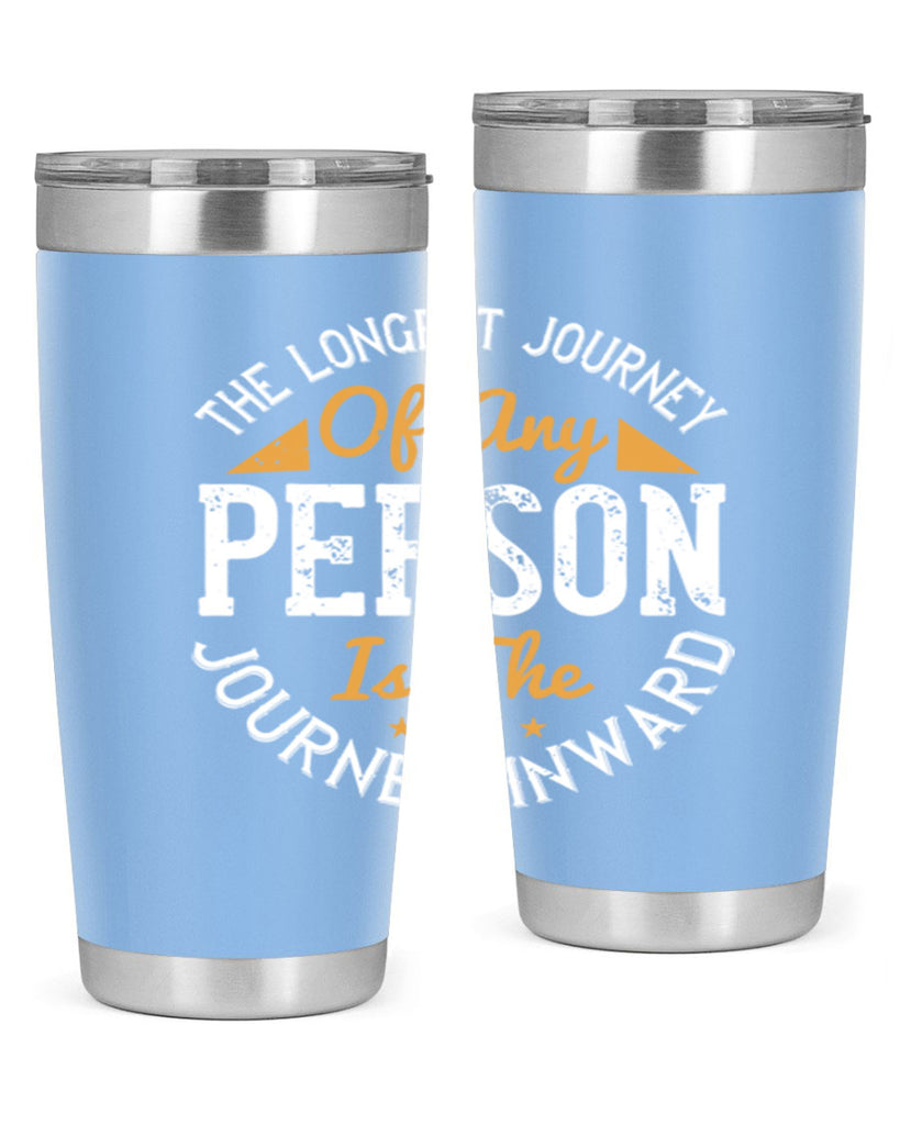 the longest journey of any person is the journey inward 60#- yoga- Tumbler