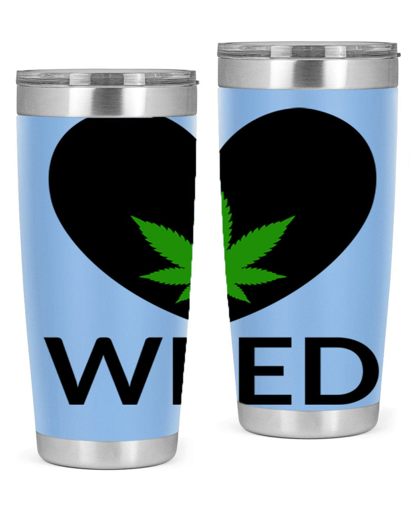 weed cannabis 284#- marijuana- Tumbler