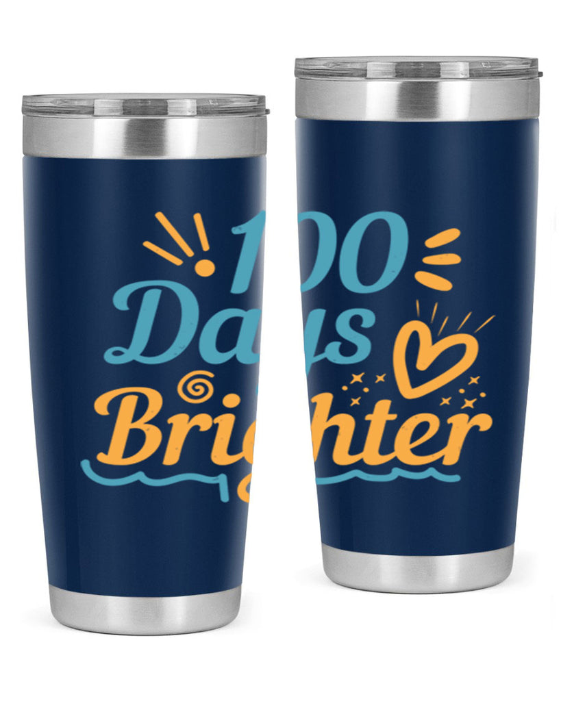 1 days brighter 16#- 100 days of school- Tumbler