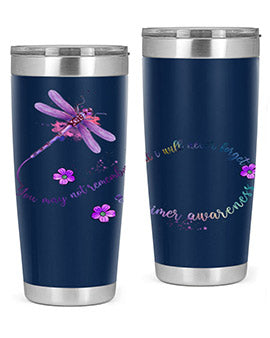 Alzheimer Awareness Dragonfly Remember 1#- alzheimers- Tumbler