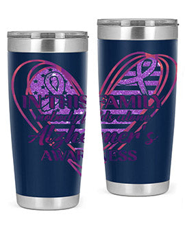 AlzheimerS Awareness American Flag 11#- alzheimers- Tumbler