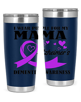 Alzheimers And Dementia I Wear Purple For My Warrior Mama 21#- alzheimers- Cotton Tank