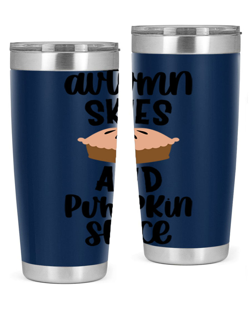 Autumn Skies And Pumpkin Spice 477#- fall- Tumbler