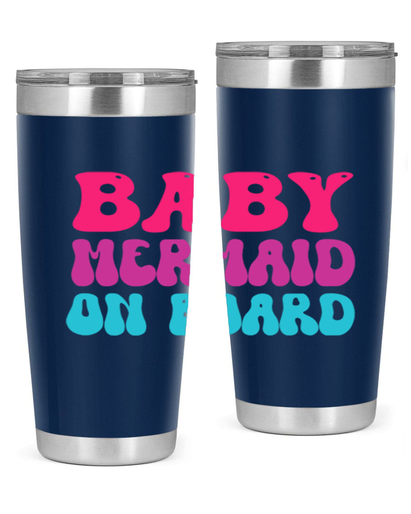 Baby Mermaid On Board 19#- mermaid- Tumbler