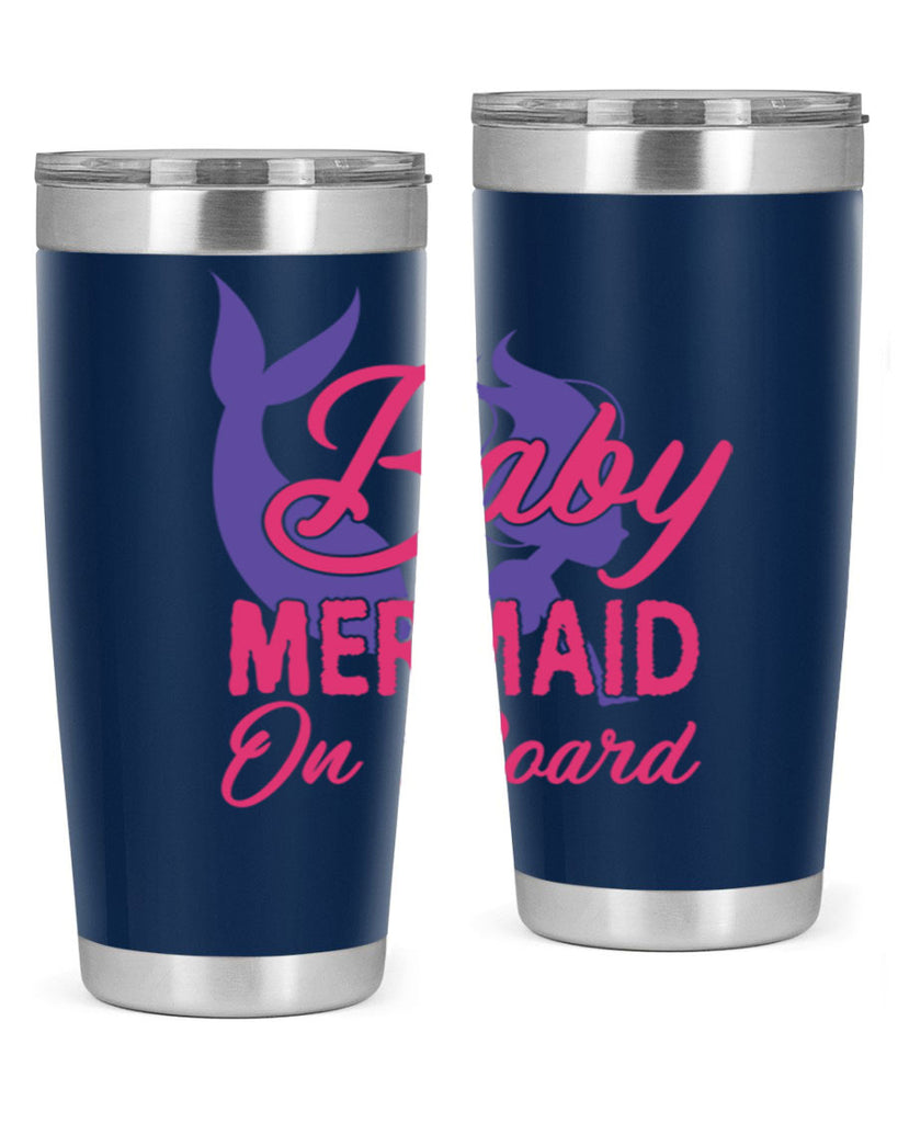 Baby Mermaid On Board 24#- mermaid- Tumbler