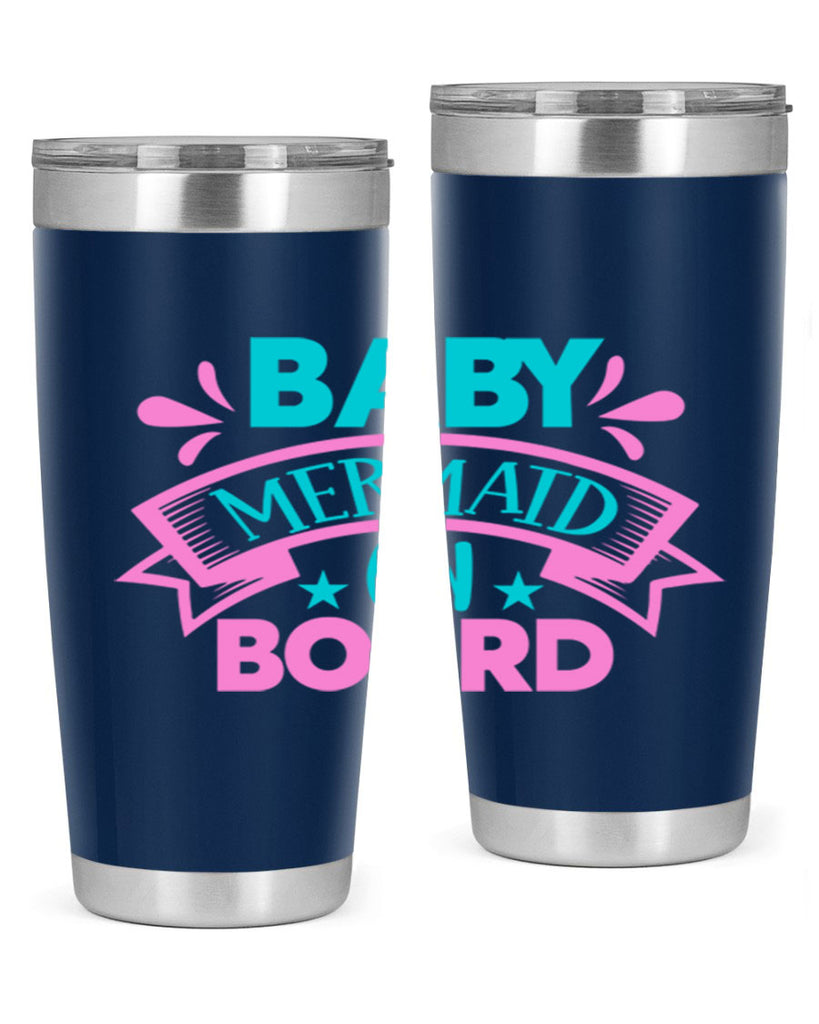 Baby Mermaid On Board 27#- mermaid- Tumbler