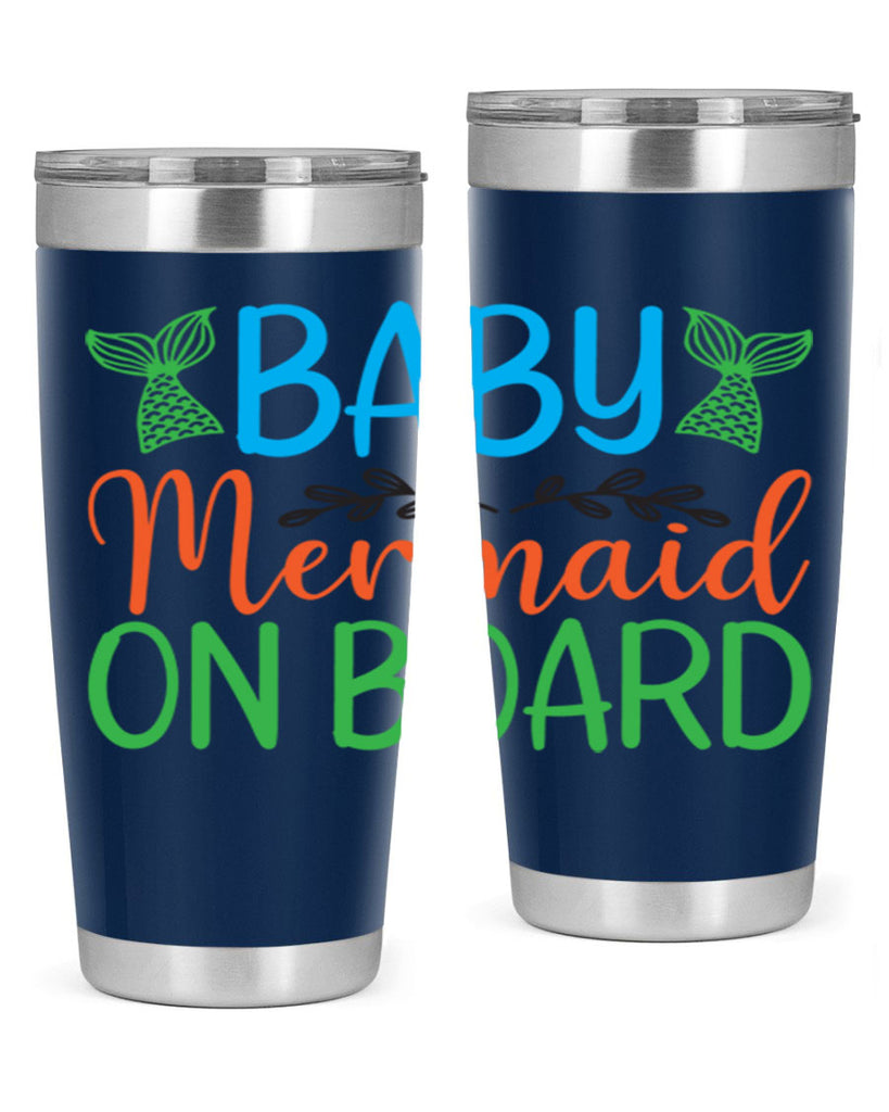 Baby Mermaid On Board 33#- mermaid- Tumbler