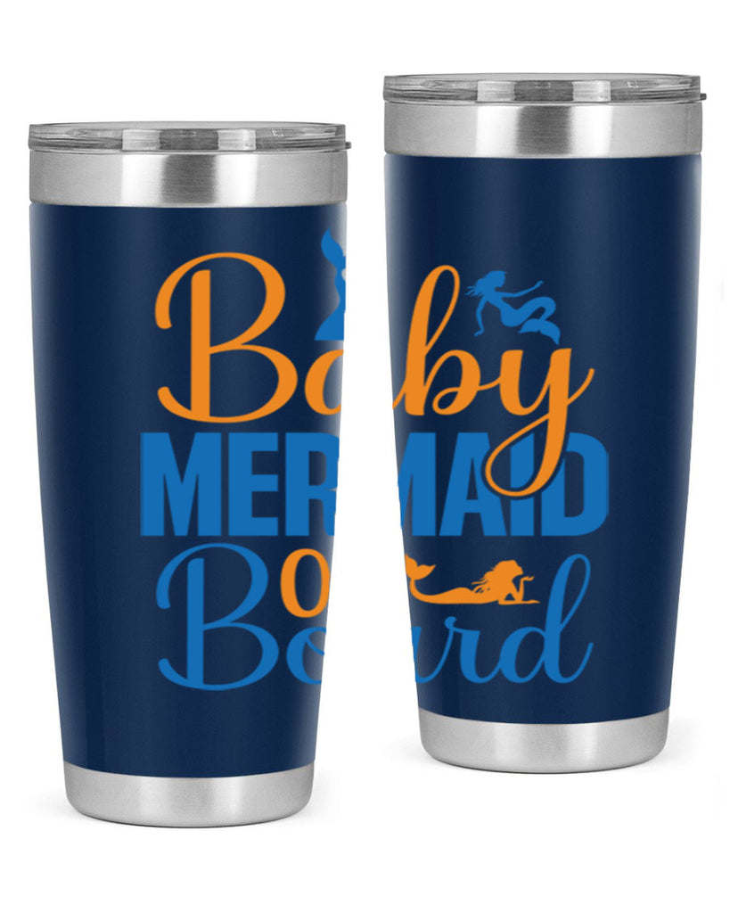 Baby Mermaid on Board 28#- mermaid- Tumbler