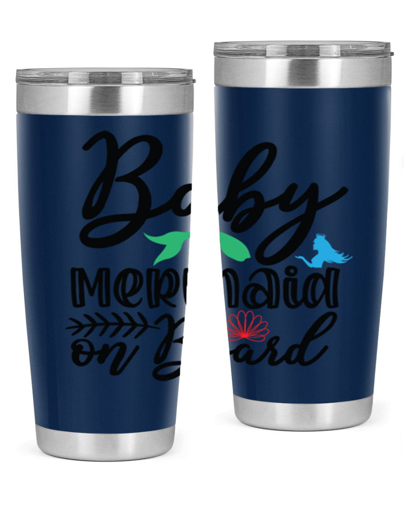 Baby Mermaid on Board 38#- mermaid- Tumbler