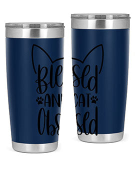 Blessed And Cat Obsessed Style 79#- cat- Tumbler