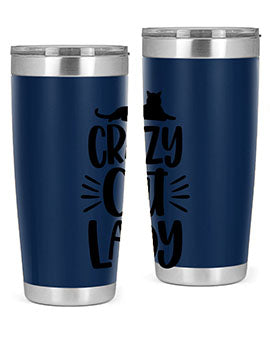 Crazy Cat Lady Style 92#- cat- Tumbler