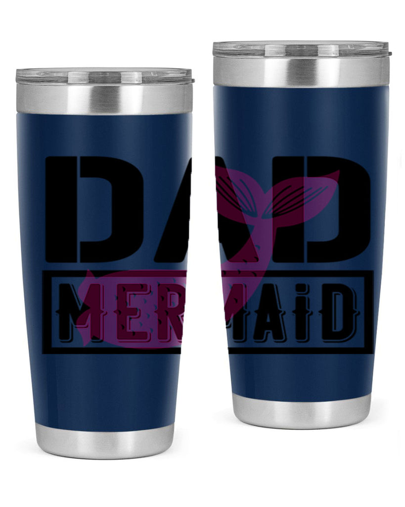 Dad mermaid 111#- mermaid- Tumbler