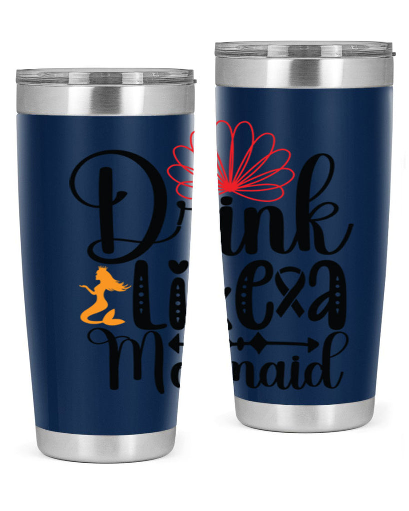 Drink Like a Mermaid 151#- mermaid- Tumbler