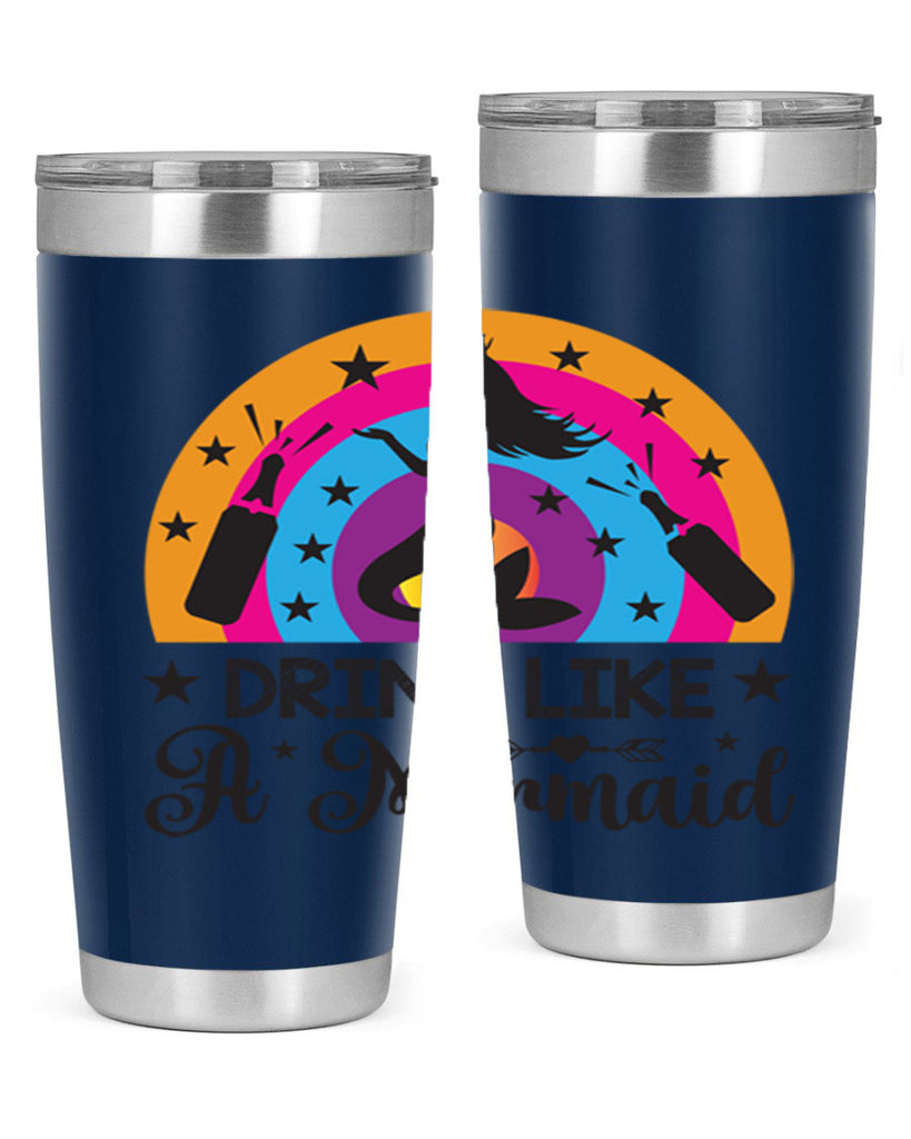 Drink like a mermaid 150#- mermaid- Tumbler