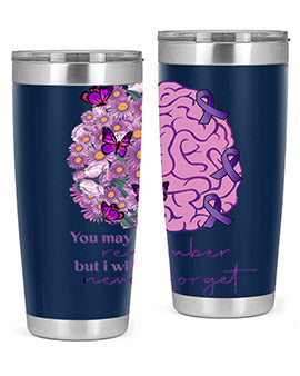 Floral Brain I Will Never Forget 146#- alzheimers- Tumbler