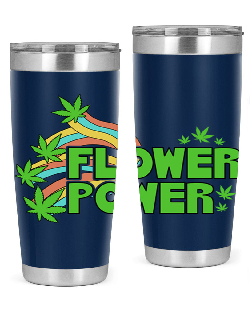 Flower Power Cannabis leaf 86#- marijuana- Tumbler