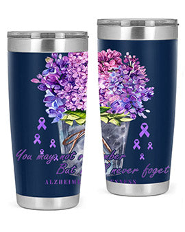 Flower Remember AlzheimerS Awareness 148#- alzheimers- Tumbler