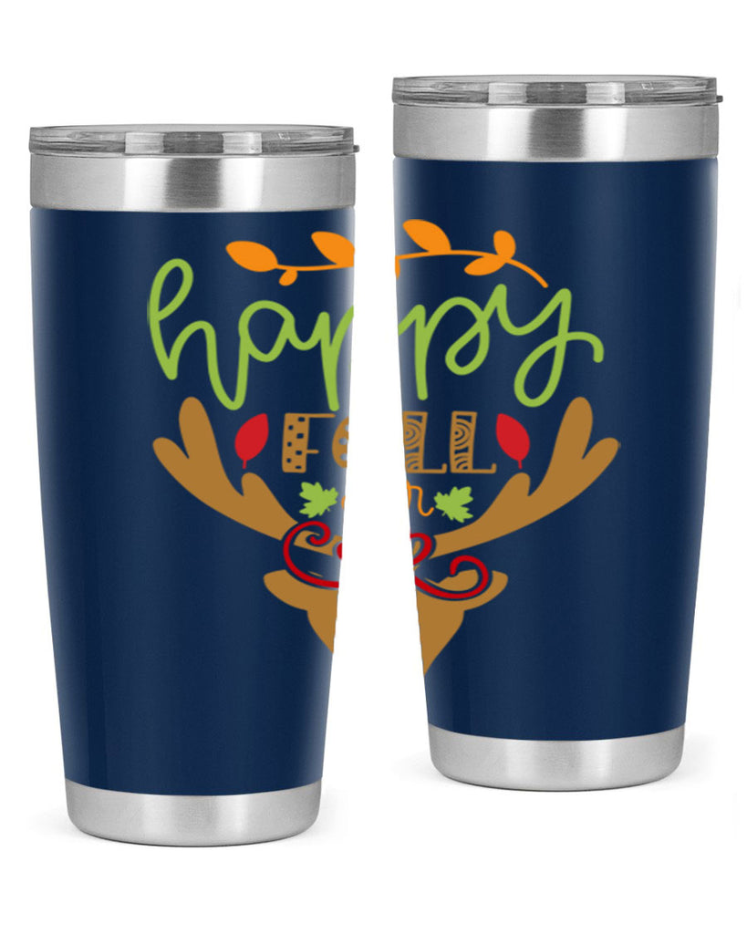 Happy Fall deer 219#- fall- Tumbler