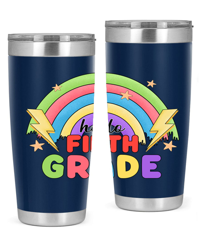 Hello 5th Grade Rainbow 14#- 5th grade- Tumbler