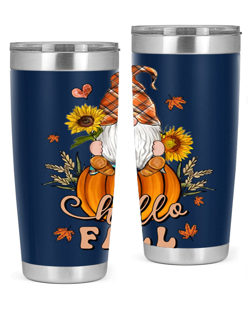 HelloFallAutumnGnome 298#- fall- Tumbler