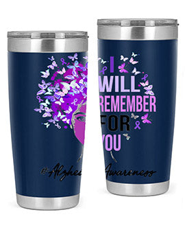 I Will Remember For You Alzheimer Awareness Womens Butterfly 181#- alzheimers- Tumbler