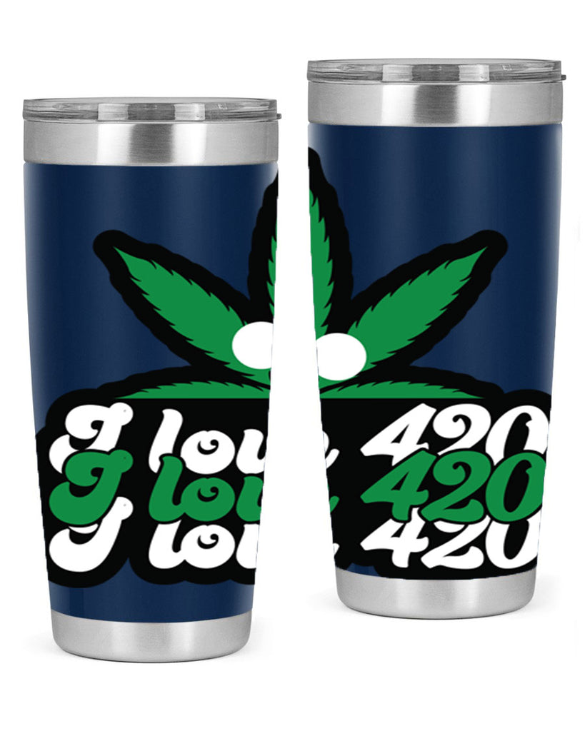 I love 420 123#- marijuana- Tumbler