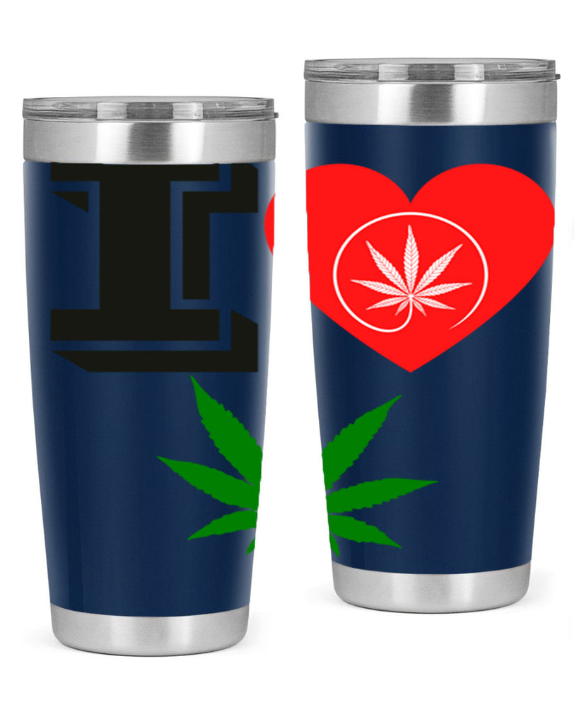 I love Cannabis heart 126#- marijuana- Tumbler