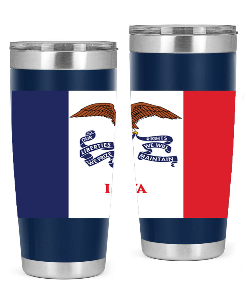 Iowa 37#- Us Flags- Tumbler