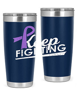 Keep Fighting Alzheimers Epilepsy Warrior Awareness Ribbon 189#- alzheimers- Cotton Tank