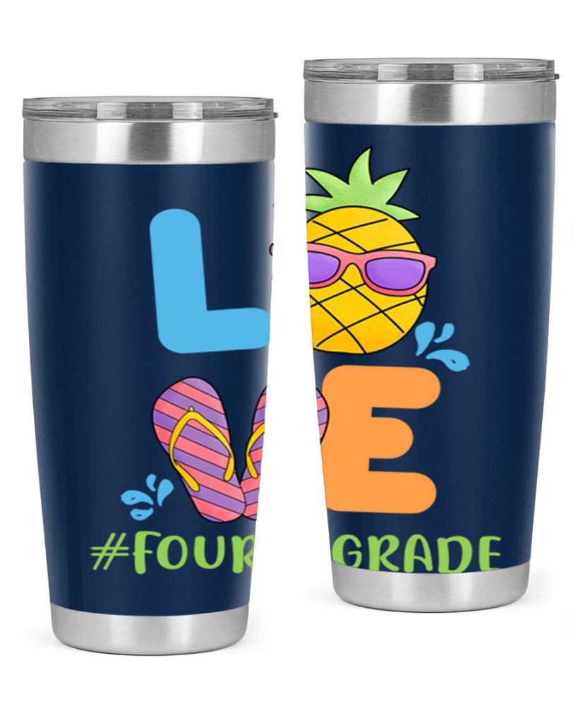 LOVE 4th Grade Summer Pineapple 18#- 4th  grade- Tumbler