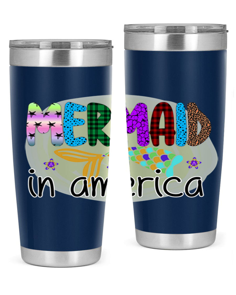 Mermaid In America 419#- mermaid- Tumbler