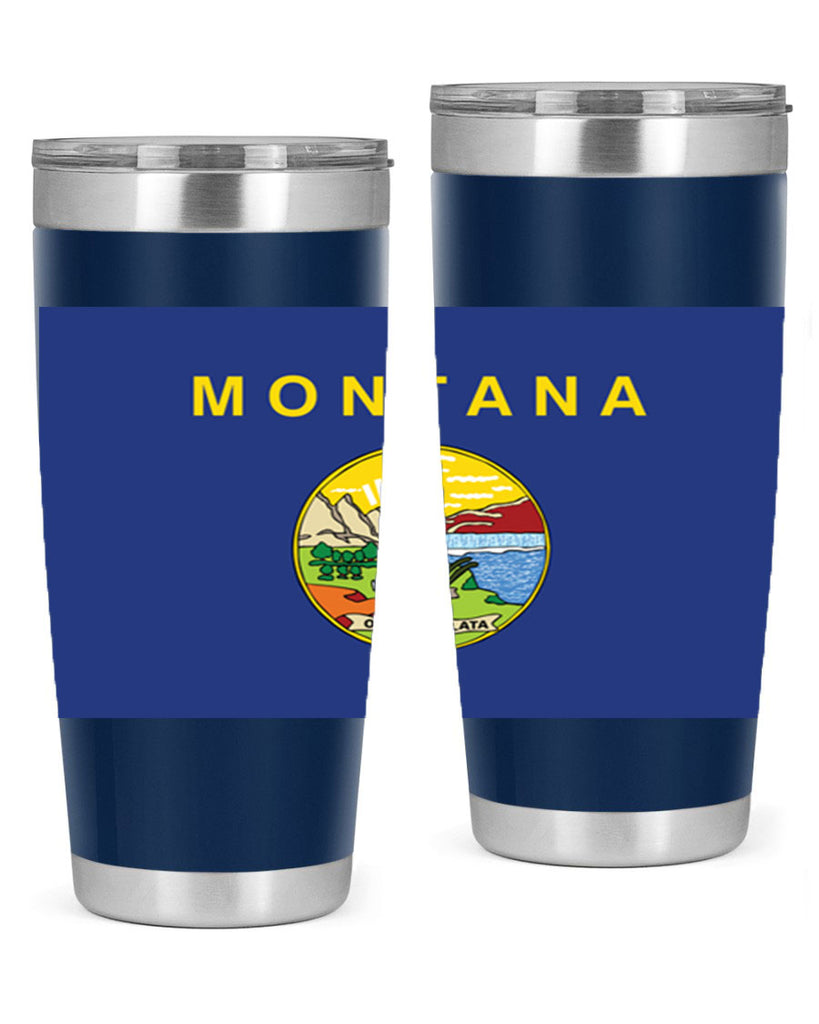 Montana 26#- Us Flags- Tumbler