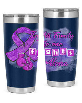 No One Figh Alone AlzheimerS Awareness 200#- alzheimers- Tumbler