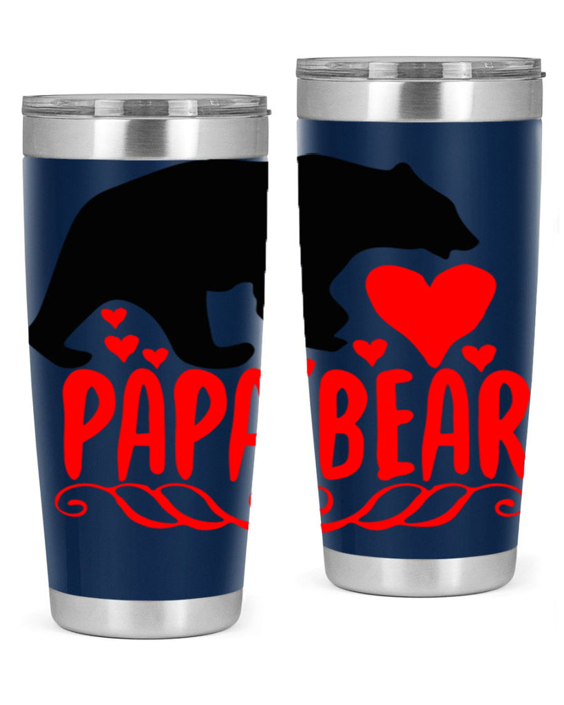 Papa bear 22#- grandpa - papa- Tumbler