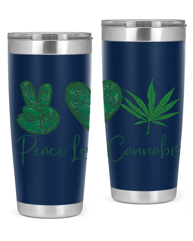 Peace Love Cannabis Sublimation 217#- marijuana- Tumbler