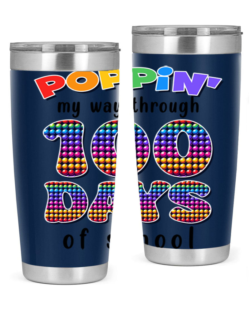 Poppin My Way Through 100 53#- 100 days of school- Tumbler