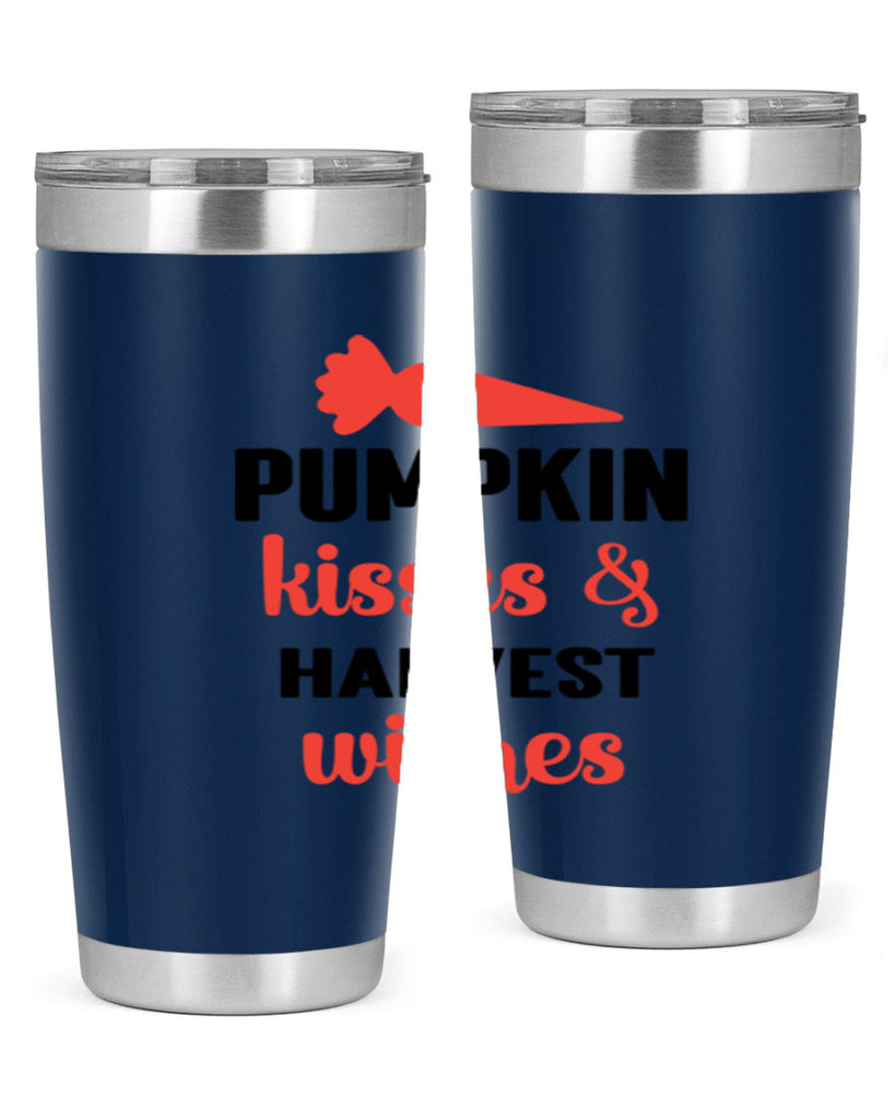 Pumpkin kisses harvest wishes 524#- fall- Tumbler