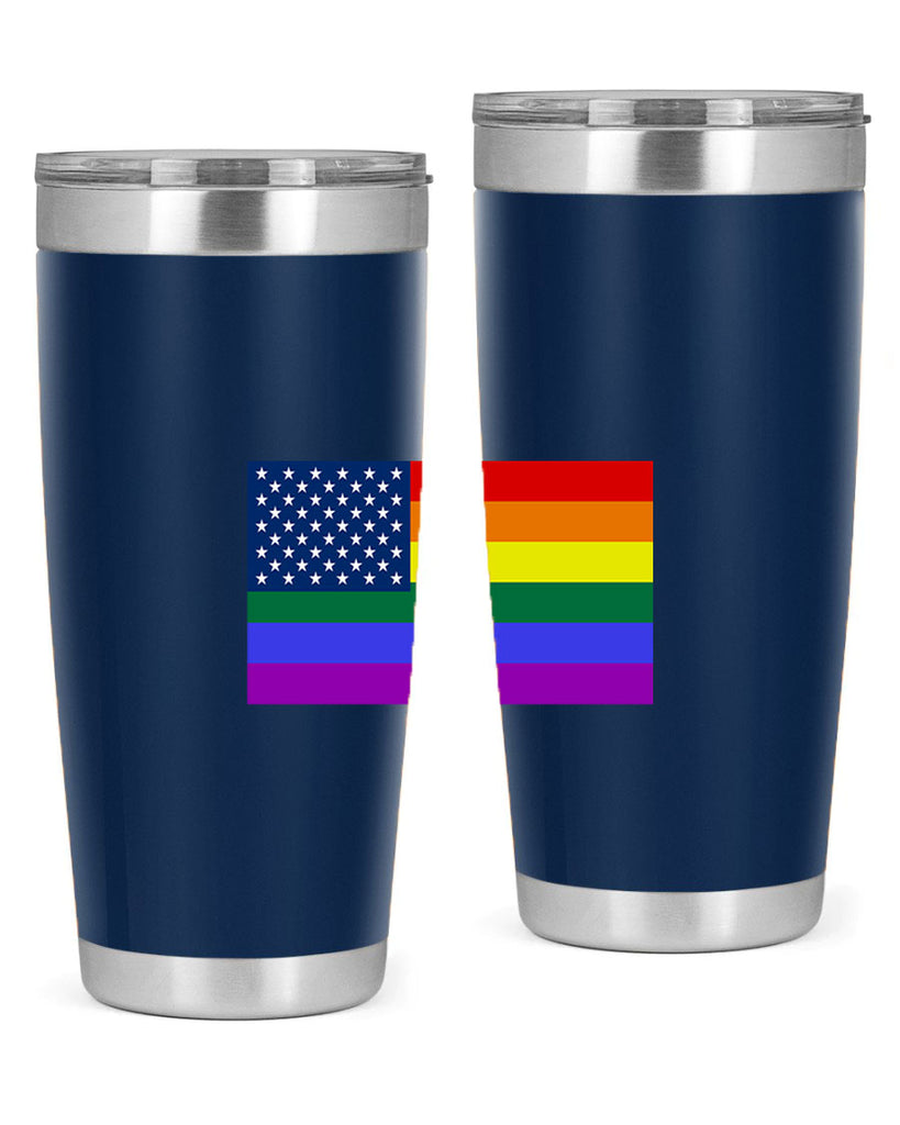 Rainbow american flag 11#- lgbt- Tumbler