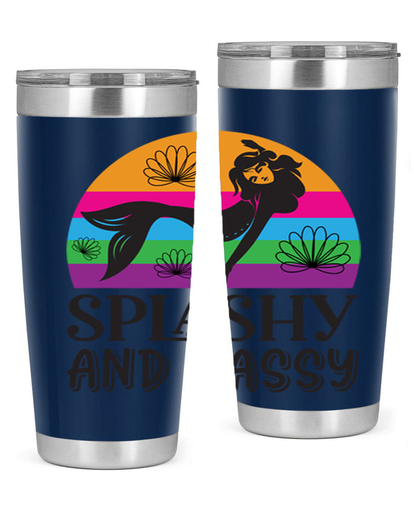 Splashy and sassy 623#- mermaid- Tumbler