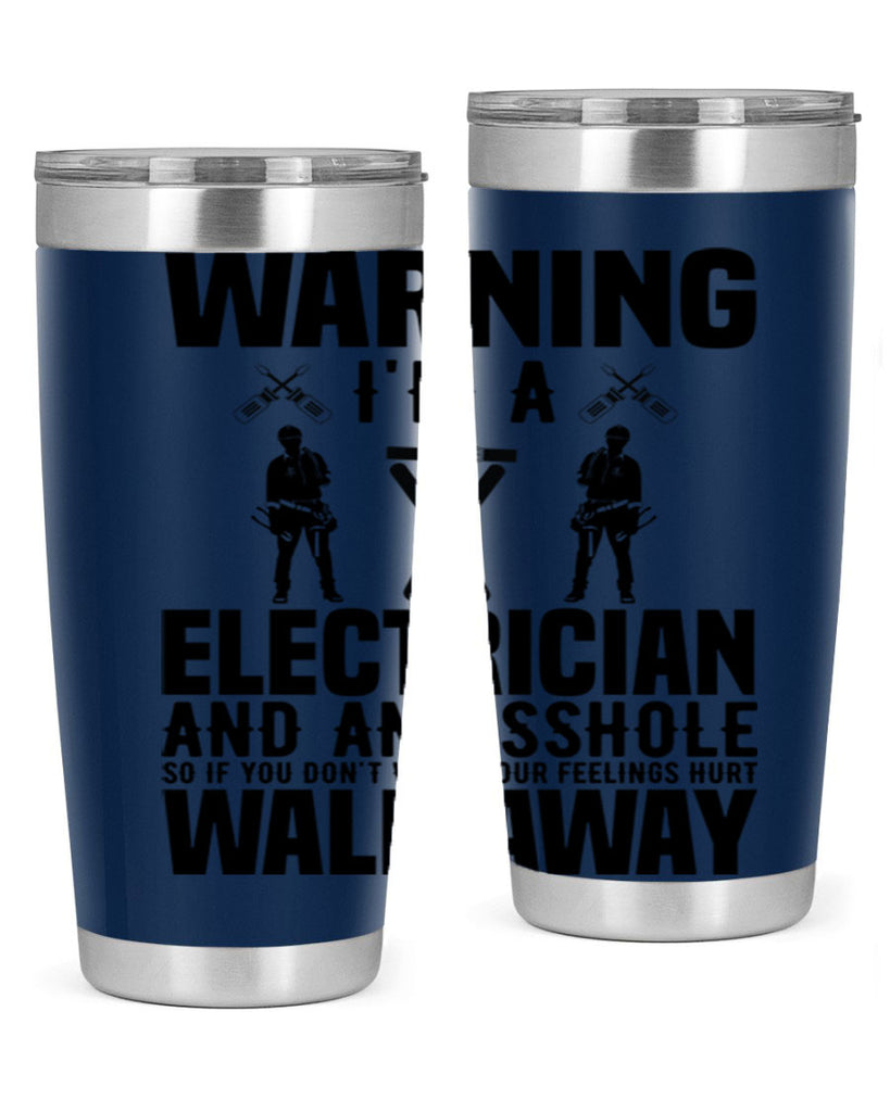 Warning Style 4#- electrician- tumbler