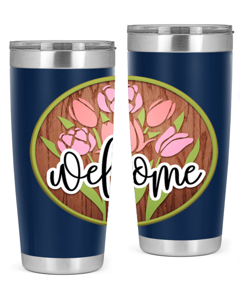 Welcome flowers bouquet Mockup570#- spring- Tumbler