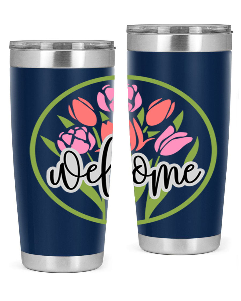 Welcome flowers bouquet571#- spring- Tumbler