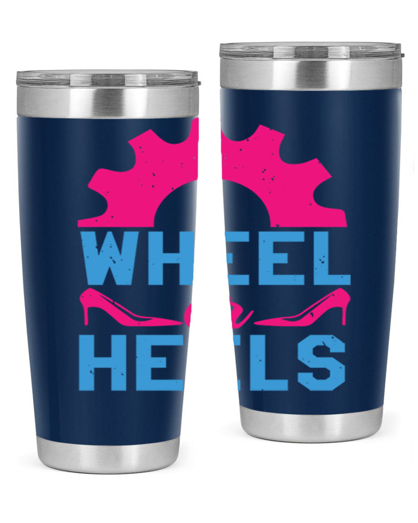 Wheel or Heels Style 8#- baby shower- tumbler